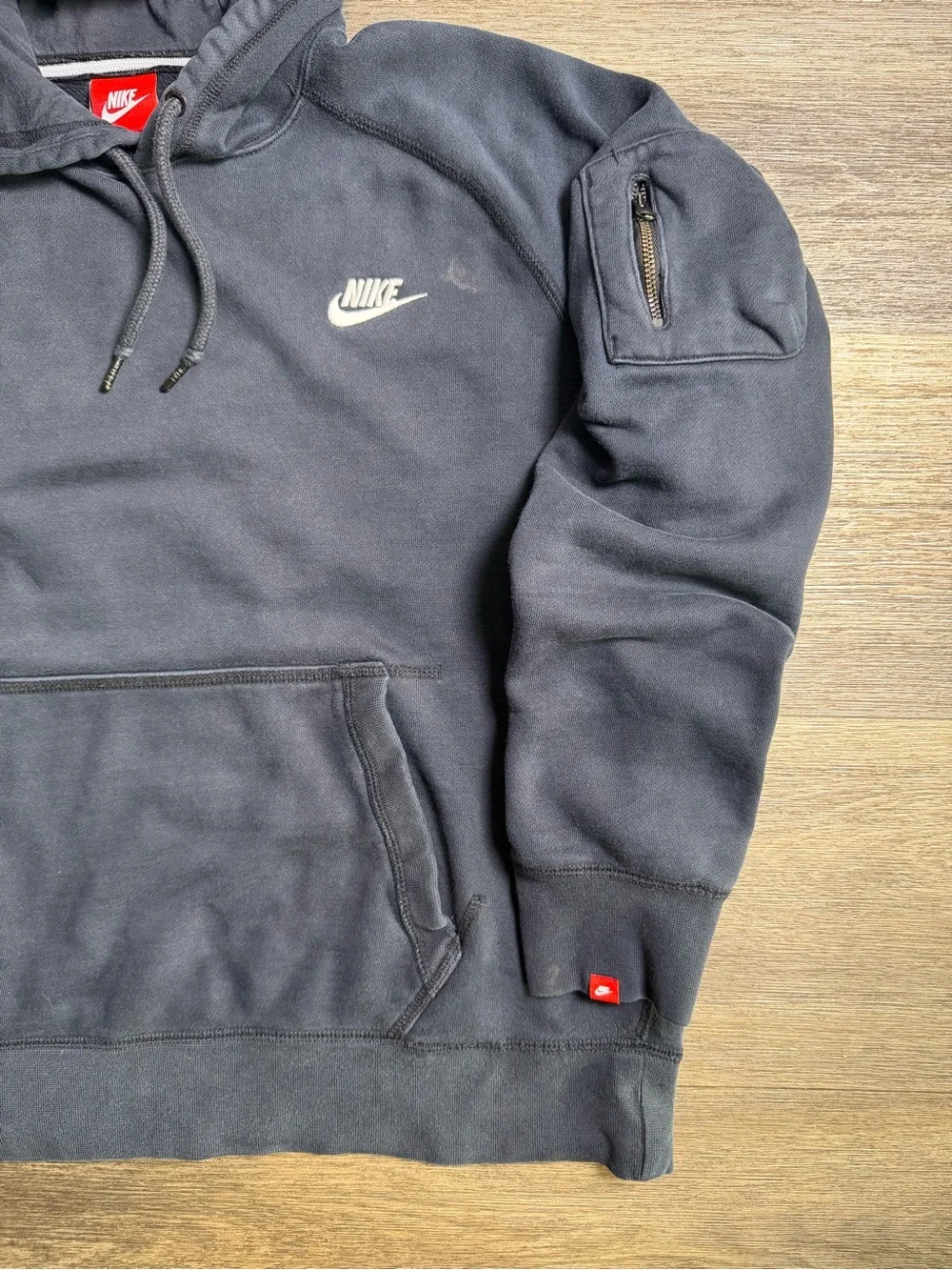 Nike Men's Black Crewneck Hoodie Sweatshirt
